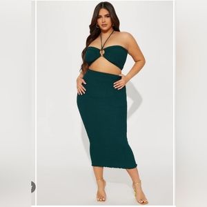 FN Smocked Skirt Set 2X